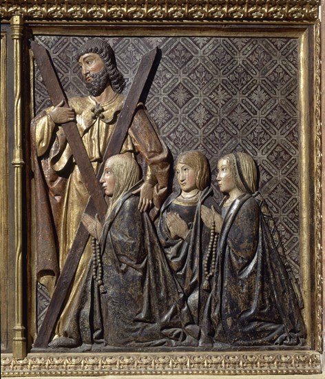 FLANDES JUAN DE 1465-1519
EPIFANIA-RELIEVE DE DONANTES
CERVERA DE PISUERGA, IGLESIA DE SANTA