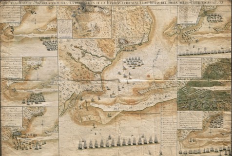 Carte de la bataille de Pensacola en Floride occidentale