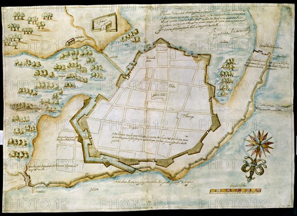 ANTONELLI B
PLANTA DE CARTAGENA DE INDIAS Y SUS FORTIFICACIONES 18/4/1584-420X590 MM-
SEVILLA,