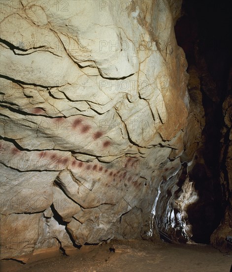 INTERIOR DE LA CUEVA-PINTURA RUPESTRE-PALEOLITICO SUPERIOR
PUENTE VIESGO, CUEVA DEL