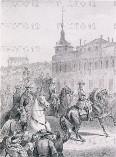 H ESPANA-GRABADO-SALIDA DE CARLOS IV DE MADRID
MADRID, BIBLIOTECA NACIONAL B ARTES
MADRID

This