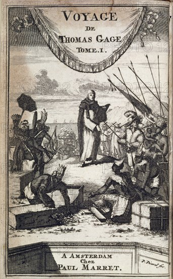 GAGE
NUEVA RELACION DE LOS VIAJES-GRABADO-MONJE PREDICANDO
MADRID, BIBLIOTECA NACIONAL