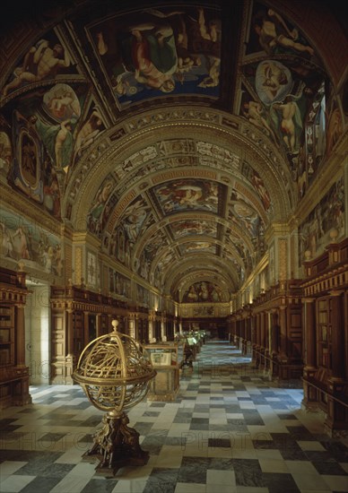 INTERIOR CON ARMILAR-FRESCOS DE PEREGRIN TIBALDI(7ARTES LIBERALES)S XVI
SAN LORENZO DEL ESCORIAL,