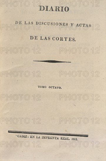 DIARIO DE LAS DISCUSIONES Y ACTAS DE LAS CORTES-1810/1813-PORTADAS
MADRID,