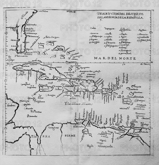 MAPA - DISTRITO DE LA ESPAÑOLA - MAR DEL NORTE - CUBA - MARTINICA

This image is not downloadable