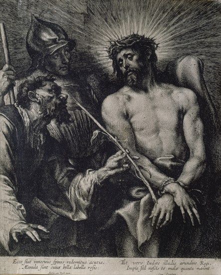 DYCK ANTON VAN 1599/1641
ECCE HOMO - GRABADO- S XVII - PAPEL- 255x200
MADRID, COLECCION DUQUES DE