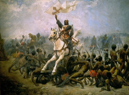 Santa Maria, The Holy Cross winning over the Almohads during the Battle of Las Navas de Tolosa in 1212
