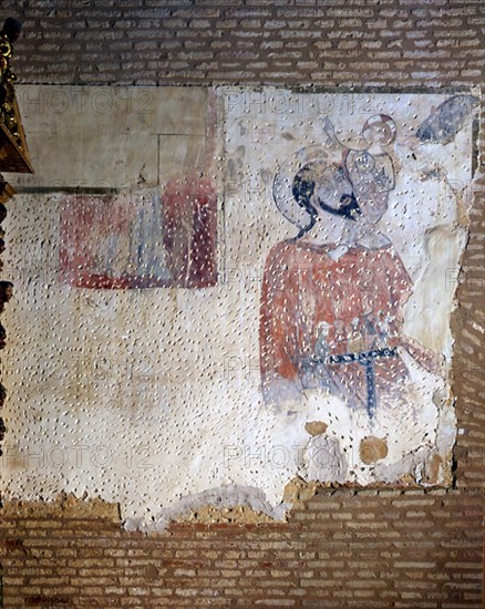 PINTURA MURAL GOTICA DE SAN CRISTOBAL
MOGUER, CONVENTO DE SANTA CLARA
HUELVA

This image is not