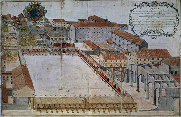 PLAZA DE PANAMA CON GALAS DONDE SE PROCLAMO A FERNANDO VI- URBANISMO S XVIII
SEVILLA, ARCHIVO
