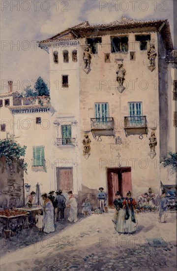 RUIZ MORALES
FACHADA DE CASA DE LOS TIROS-PINTURA S XIX/XX
GRANADA, CASA DE LOS