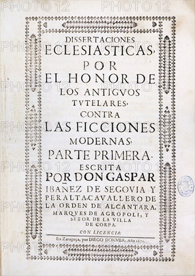 IBAÑEZ JOSE AGUSTIN
DISSERTACIONES ECLESIASTICAS POR EL HONOR ANTIGUOS
MADRID, BIBLIOTECA