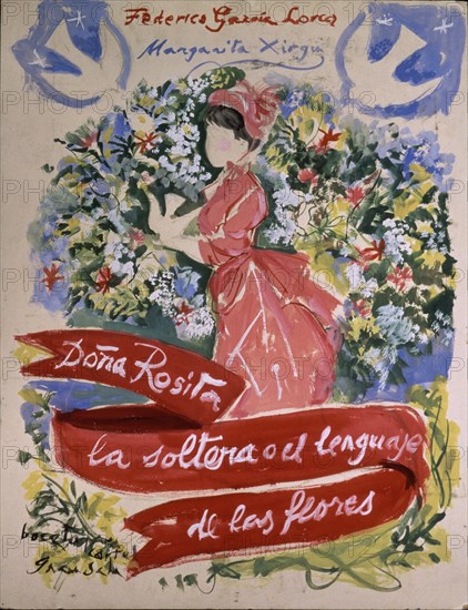 GARCIA LORCA FEDERICO 1898/1936
DIBUJO-BOCETO-DONA ROSITA LA SOLTERA
MADRID, FUNDACION GARCIA