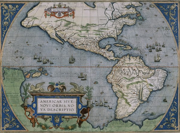 ORTELIUS ABRAHAM 1527/98
AMERICA SIVE NOVI ORBIS-1587-AMERICA
MADRID, SERVICIO GEOGRAFICO