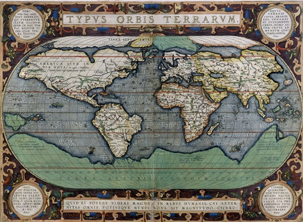 ORTELIUS ABRAHAM 1527/98
MAPA MUNDI - 1579 - THEATRUM ORBIS TERRARUM
MADRID, SERVICIO GEOGRAFICO