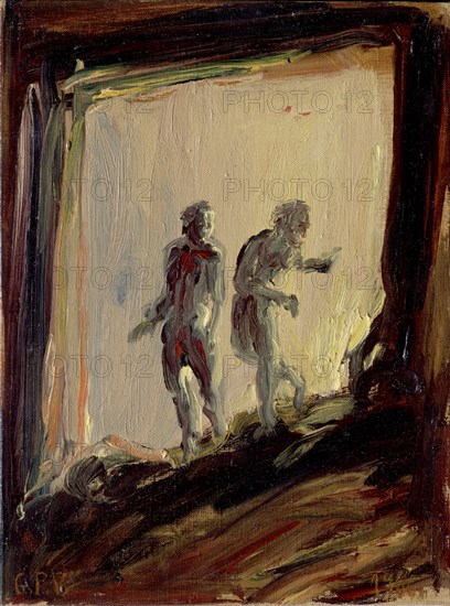 PEREZ VILLALTA GUILLERMO 1948-
DANTE Y VIRGILIO -1986-35 X 27-
MADRID, GALERIA SOLEDAD