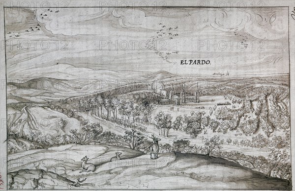 MS II-1028-F 98 RECTO-DIBUJO DE EL PARDO
MADRID, PALACIO REAL-BIBLIOTECA
MADRID

This image is