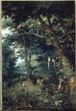 Jan Bruegel, dit de Velours1568/1625
EL PARAISO TERRENAL-59X41
Madrid, musée du