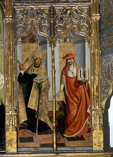 FERNANDEZ ALEJO 1475-1545
CAP S AGUSTIN -S JERONIMO-MAESE RODRIGO-RETABLO MAYOR-DETALLE
SEVILLA,