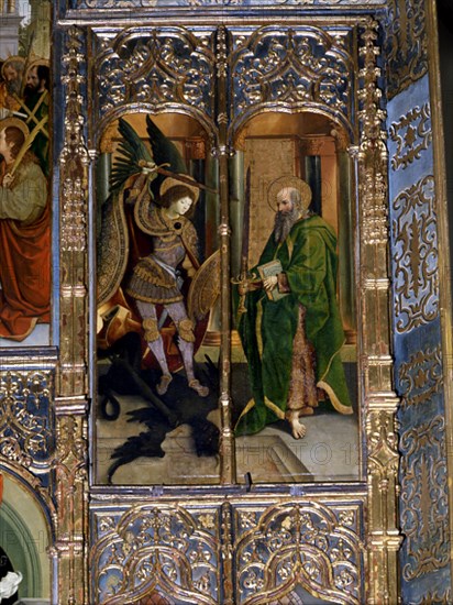FERNANDEZ ALEJO 1475-1545
CAP ARCANGEL S MIGUEL-S PABLO-MAESE RODRIGO-RETABLO