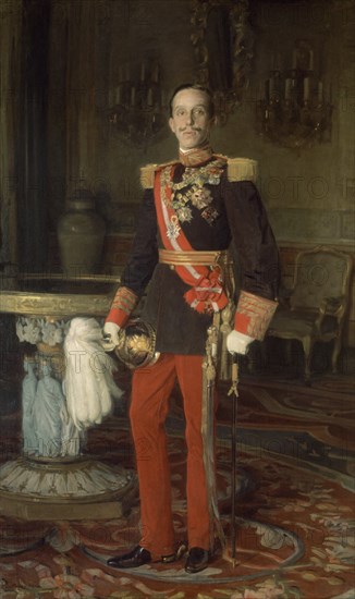 MENENDEZ PIDAL LUIS 1862/1932
ALFONSO XIII CON UNIFORME DE GALA DE CAPT GRAL INFANTERIA