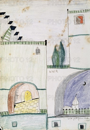 GARCIA LORCA FEDERICO 1898/1936
DIBUJO PARA VERDE QUE TE QUIERO VERDE
MADRID, FUNDACION GARCIA