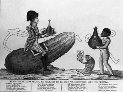 CARICATURA SOBRE JOSE I BONAPARTE (PEPINO) HECHA POR LOS ESPANOLES S XIX
MADRID, MUSEO