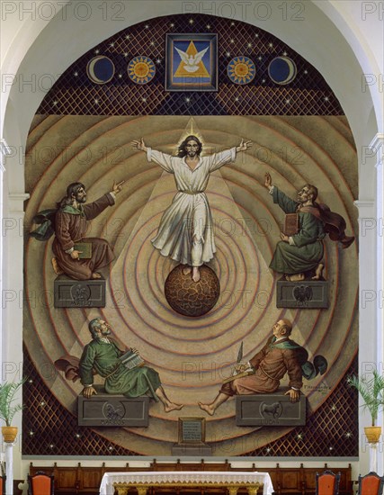 HERNANDEZ FELICIANO
MURAL-LOS 4 EVANGELISTAS Y JESUCRISTO
VELEZ MALAGA, IGLESIA DE SAN
