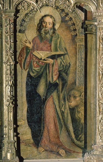 BERRUGUETE PEDRO 1450/1504
RETABLO MAYOR-PREDELA-SAN MARCOS EVANGELISTA
AVILA,