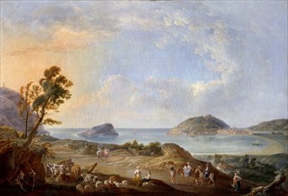PARET Y ALCAZAR LUIS 1746/1799
PAISAJE DE LA CONCHA DE SAN SEBASTIAN-S XVIII
MADRID, PALACIO
