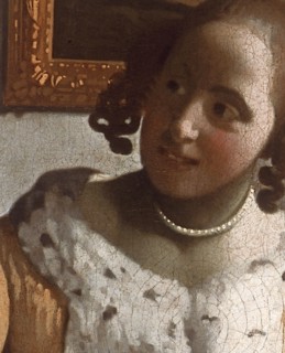 Vermeer, Femme jouant de la guitare (détail)
