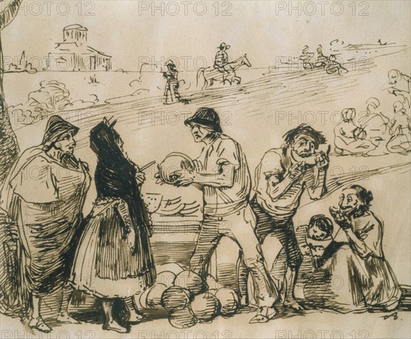 ALENZA LEONARDO 1807/45
EL MELONERO-DIBUJO N 4
MADRID, MUSEO ROMANTICO
MADRID