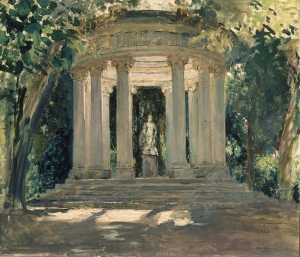 MORENO CARBONERO JOSE 1860/1942
LA VILLA ADRIANA DE TIVOLI(ROMA) 1926   O/L 0,60 X 0,70 M
MALAGA,