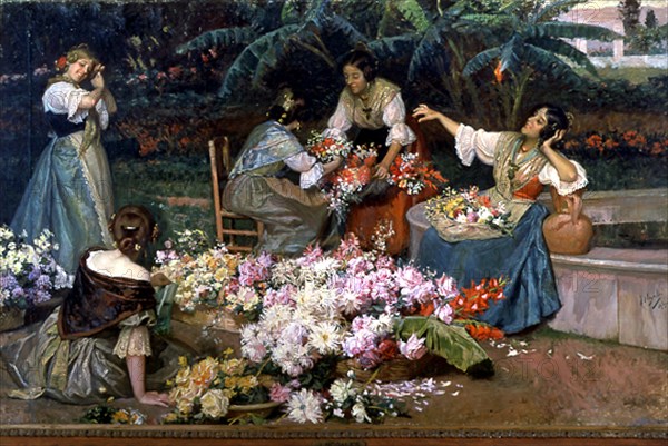 NOGALES SEVILLA
FLORISTAS VALENCIANAS-1908
MALAGA, MUSEO BELLAS ARTES
MALAGA

This image is