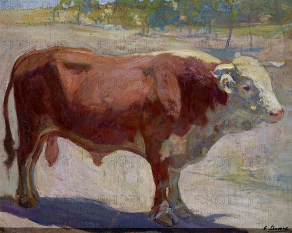 LLORENS FRANCISCO 1874-1948
EL TORO MARELO (1939)  OLEO/LIENZO 44*54