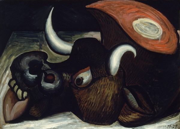 FERNANDEZ LUIS
CABEZA DE TORO MUERTO-OLEO/LIENZO-76X107 CMS 1939
BILBAO, MUSEO BELLAS