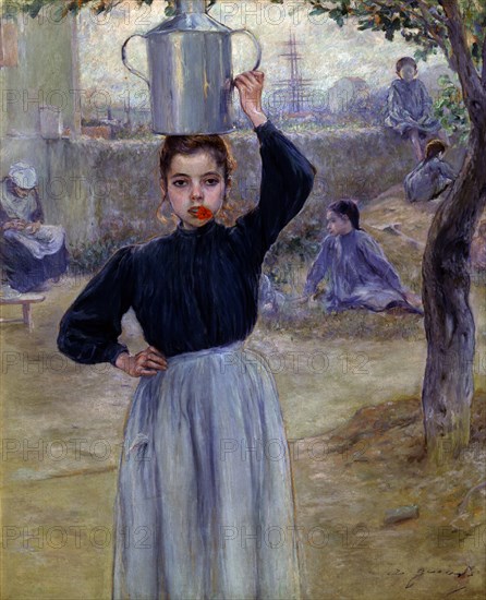 GUIARD ADOLFO1860-1916
LA NIÑA DEL CLAVEL-ALDEANITA DEL CLAVEL ROJO-1903-OLEO/LIENZO-72,7 X 60