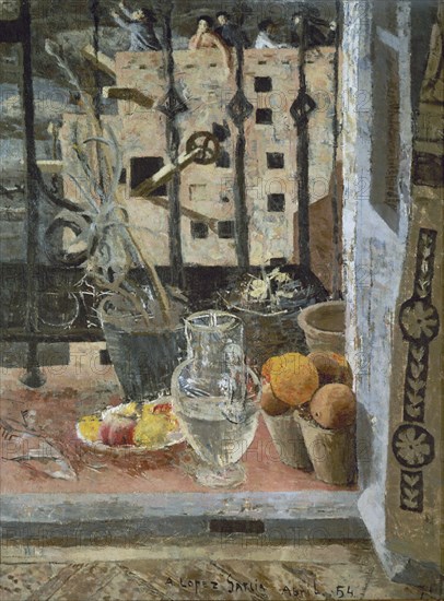 LOPEZ ANTONIO 1936/
EL BALCON - 1954 - OLEO/LIENZO - 83x62
MADRID, COLECCION
