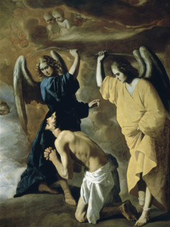 Zurbaran, Chapelle Saint Jérôme - Punition de Saint Jérôme (détail)