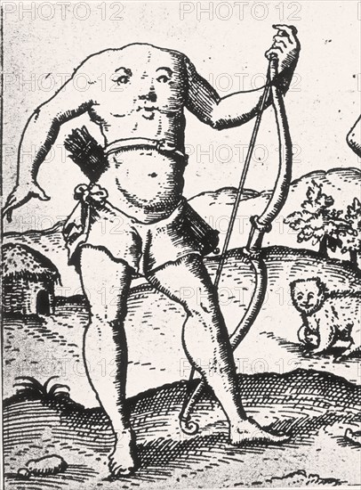 RALEGHEQUITEM
REGNI GUIANAE ABUNDANTE EN AMERICA-GRABADO-INDIO SIN CABEZA
MADRID, BIBLIOTECA