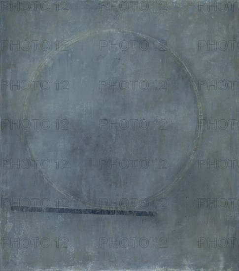 SERRANO SANTIAGO
PINTURA-CIRCULO SOBRE RAYA NEGRA
MADRID, GALERIA SOLEDAD LORENZO
MADRID

This