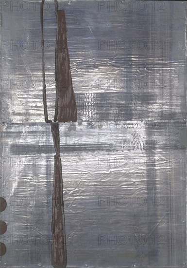 BROWN JAMES 1951/
STABAT MATER - BROWN IX - 1988/9 - PINTURA SOBRE PLOMO - 130x90
MADRID, GALERIA