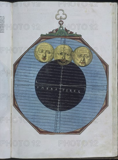 APIANO PEDRO 1495-1552
ASTRONOMICUM CAESAREUM 1540. TABLA DE ECLIPSES DE LUNA. LIBRO ASTRONOMIA S