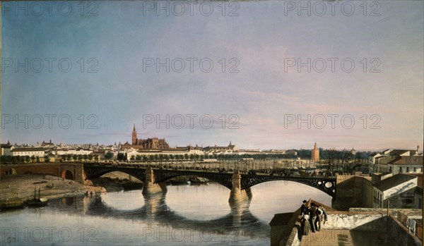 BARRON Y CARRILLO MANUEL 1814/1884
VISTA GENERAL DE SEVILLA DESDE TRIANA-1862
MADRID, PALACIO