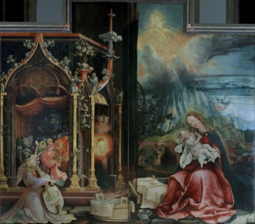 Grünewald, Retable d'Issenheim - Détail - L'incarnation du fils de Dieu