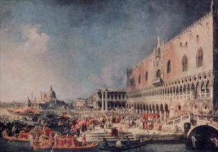 CANALETTO 1697/1768
LA RECEPCION DEL EMBAJADOR DE FRANCIA EN VENECIA-1740
PARIS, MUSEO
