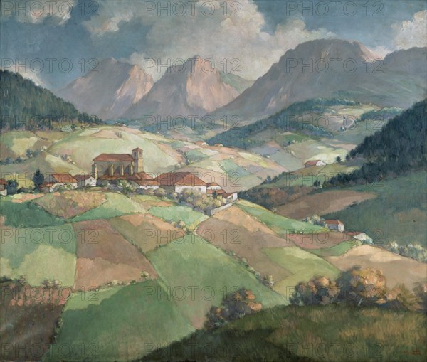 URRUTIA GENARO 1893/1965
VISTA DE PUEBLO DE ECHANO
MADRID, BANCO DE ESPAÑA-COLECCIÓN