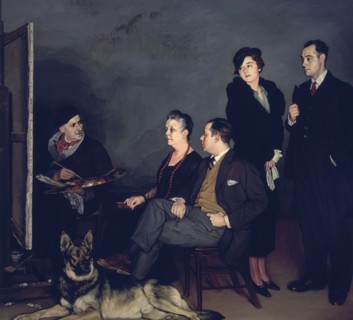 Ignacio Zuloaga (1870-1945)     EL PINTOR Y SU FAMILIA - 1937 - OLEO/LIENZO.