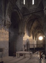 NAVE CENTRAL Y CORO HACIA LOS PIES -
VALLBONA, MONASTERIO SANTA MARIA
LERIDA

This image is not