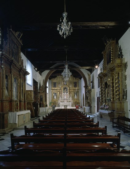 IGLESIA - INTERIOR HACIA LA CABECERA - UNA SOLA NAVE - S XVII
LAGUNA LA, CONVENTO DE SANTA