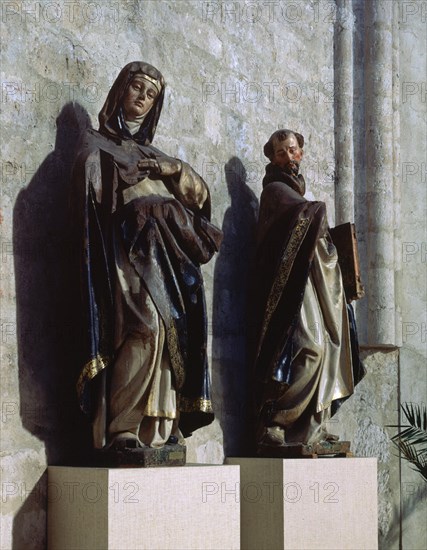 FERNANDEZ GREGORIO 1576/1636
STA CATALINA DE SIENA Y SAN VICENTE FERRER - S XVII- BARROCO-TALLA